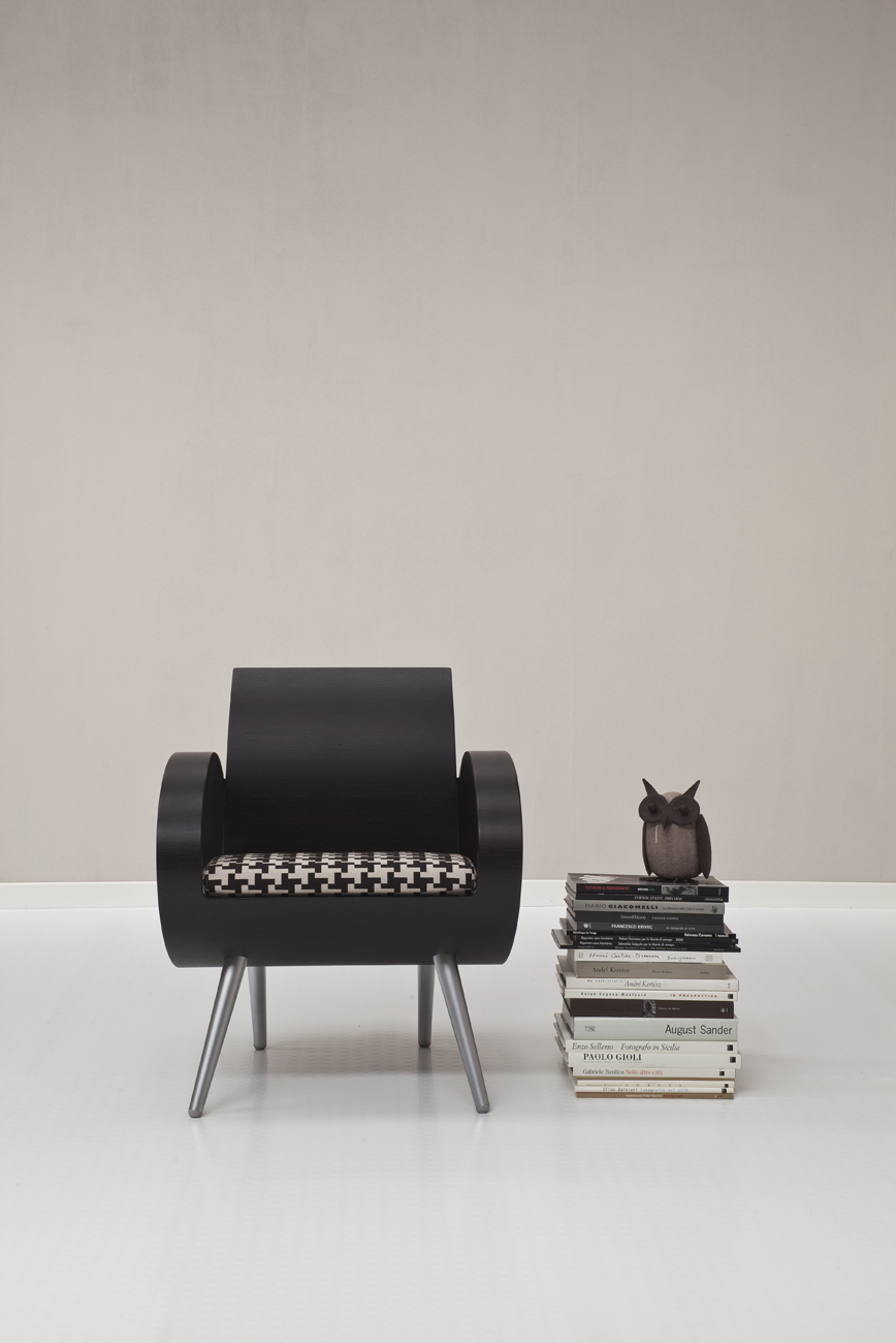 Sedute in tessuto e legno di design PSM