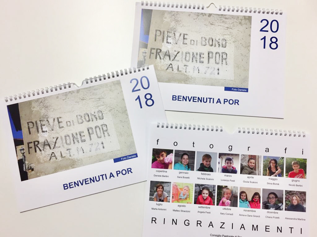 Calendario di Por corso di fotografia